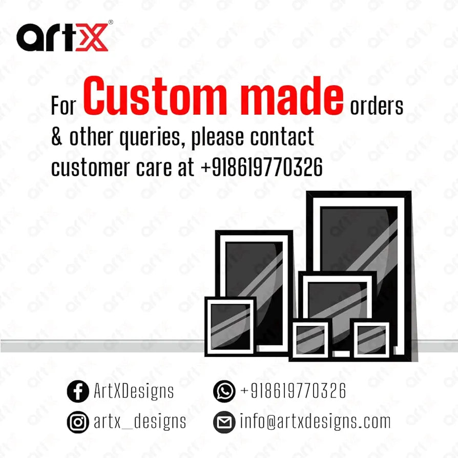 ArtX Bird Abstract Big Canvas Painting For Bedroom With Frame