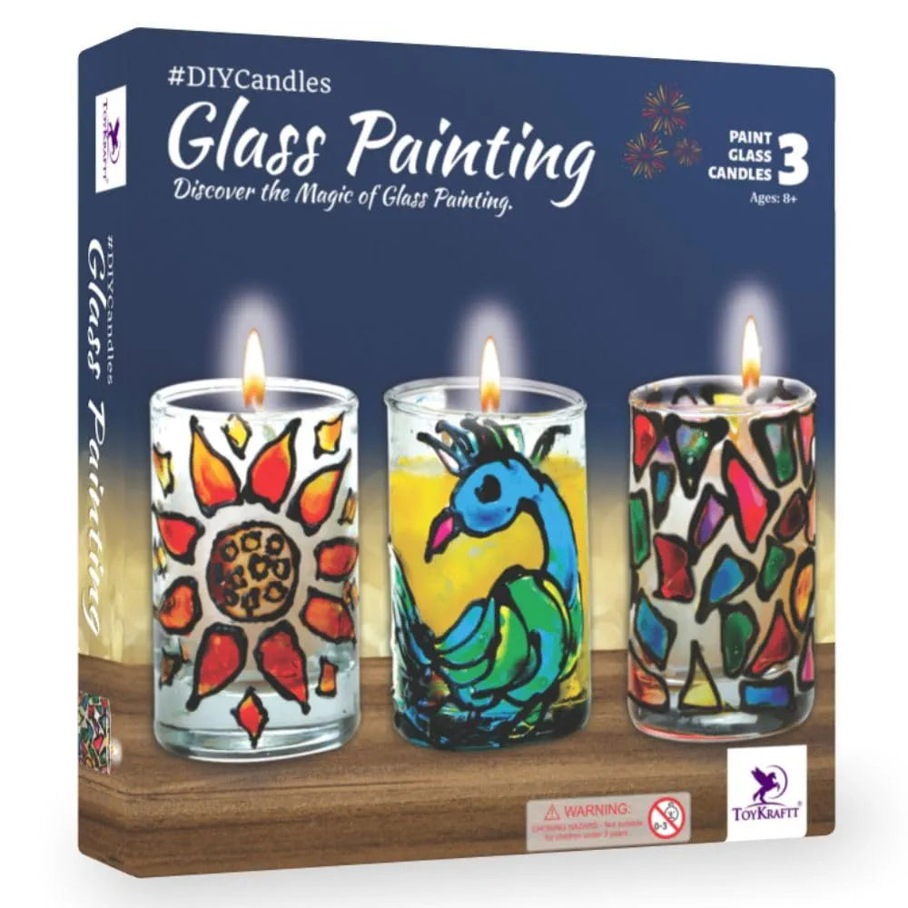 TOYKRAFTT Glass Painting Candle Making Kit for Kids, DIY Kit for Kids, Art & Craft Kit for Kids Age 8 to 12 Christmas Gift for Girls Boys