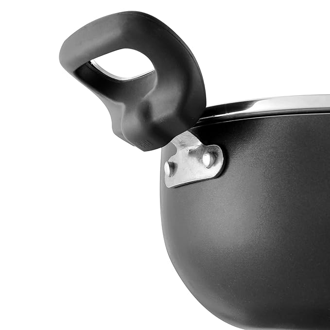 Vinod Zest Marbilo Non-Stick Deep Kadai with Glass Lid 3.3 litres (26 cm Diameter) with Riveted Sturdy Handles