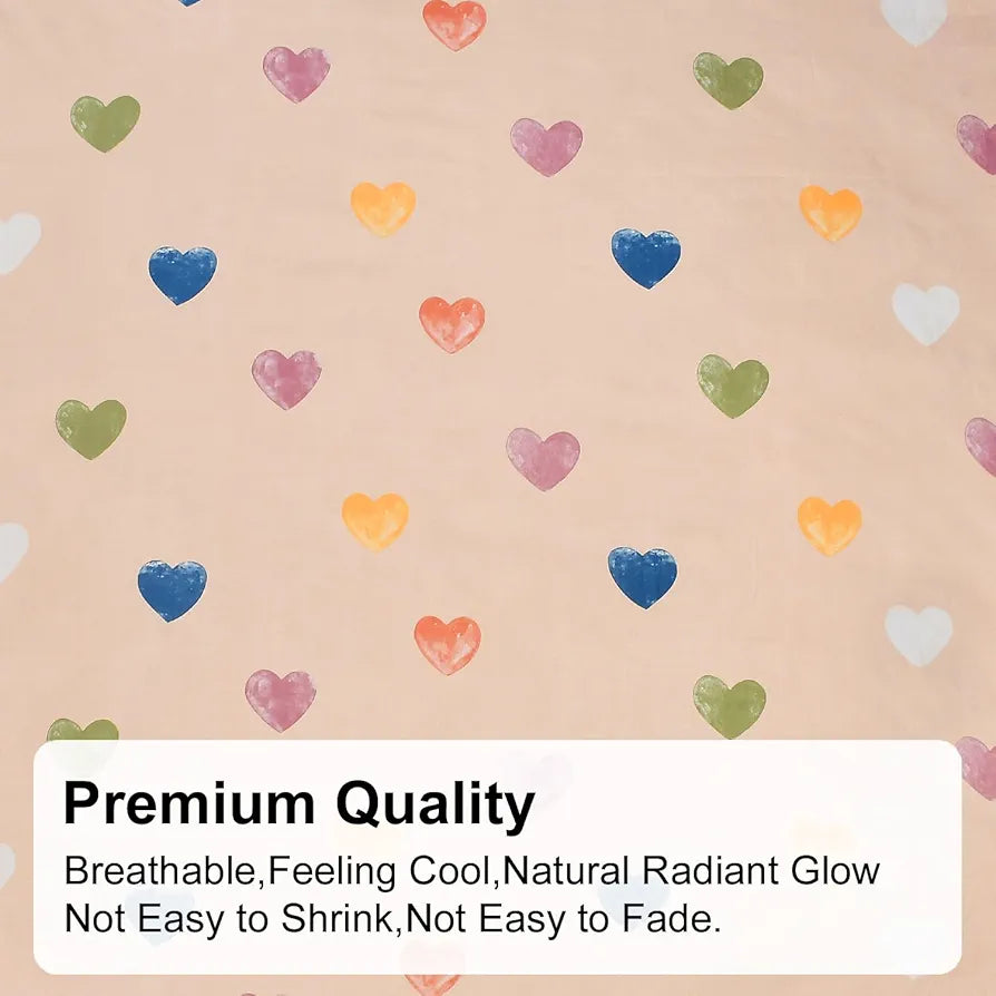 Fresh From Loom Floral Print 240 TC King Size Bedsheet Set Microfiber Anti Fade Includes 2 Pillow Covers Heart-Brown