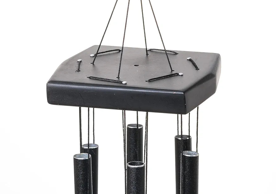 Tej Gifts Feng Shui Metal Wind Chime with 6 Black Pipes