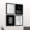 ArtX Paper Be Confident Motivational Framed Posters Set of 4