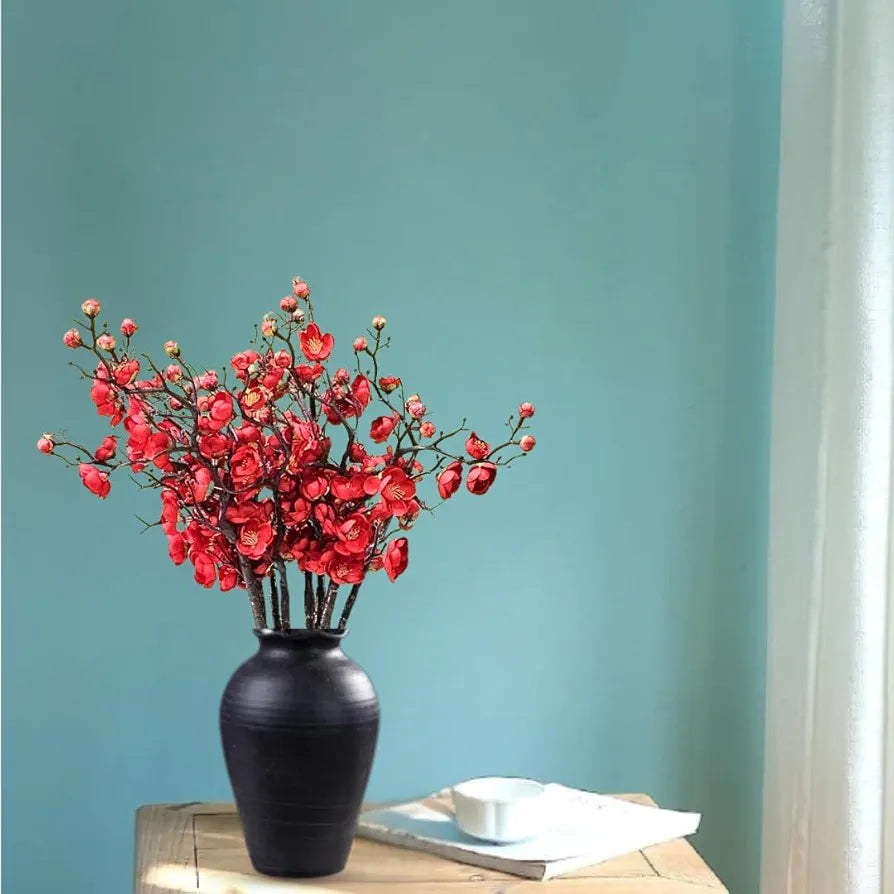 3 Sticks Artificial Blossom Flower Bouquet Sticks Red