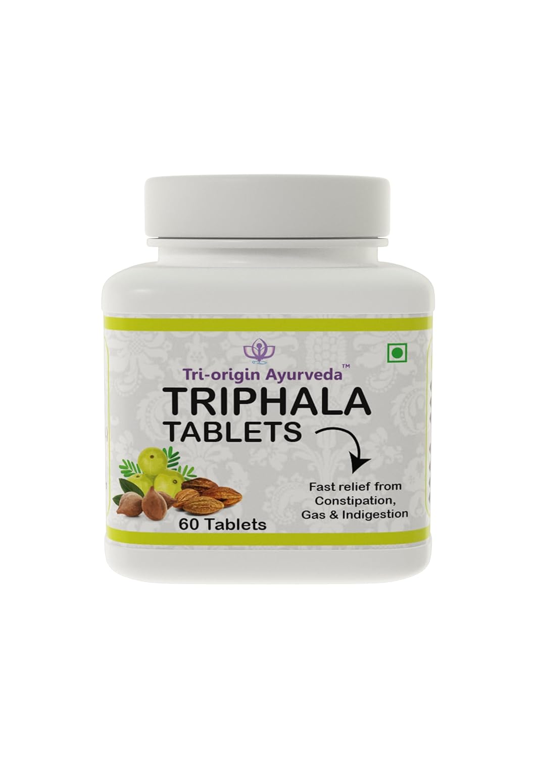 tri-origin ayurveda triphala tablets - 60 tablets