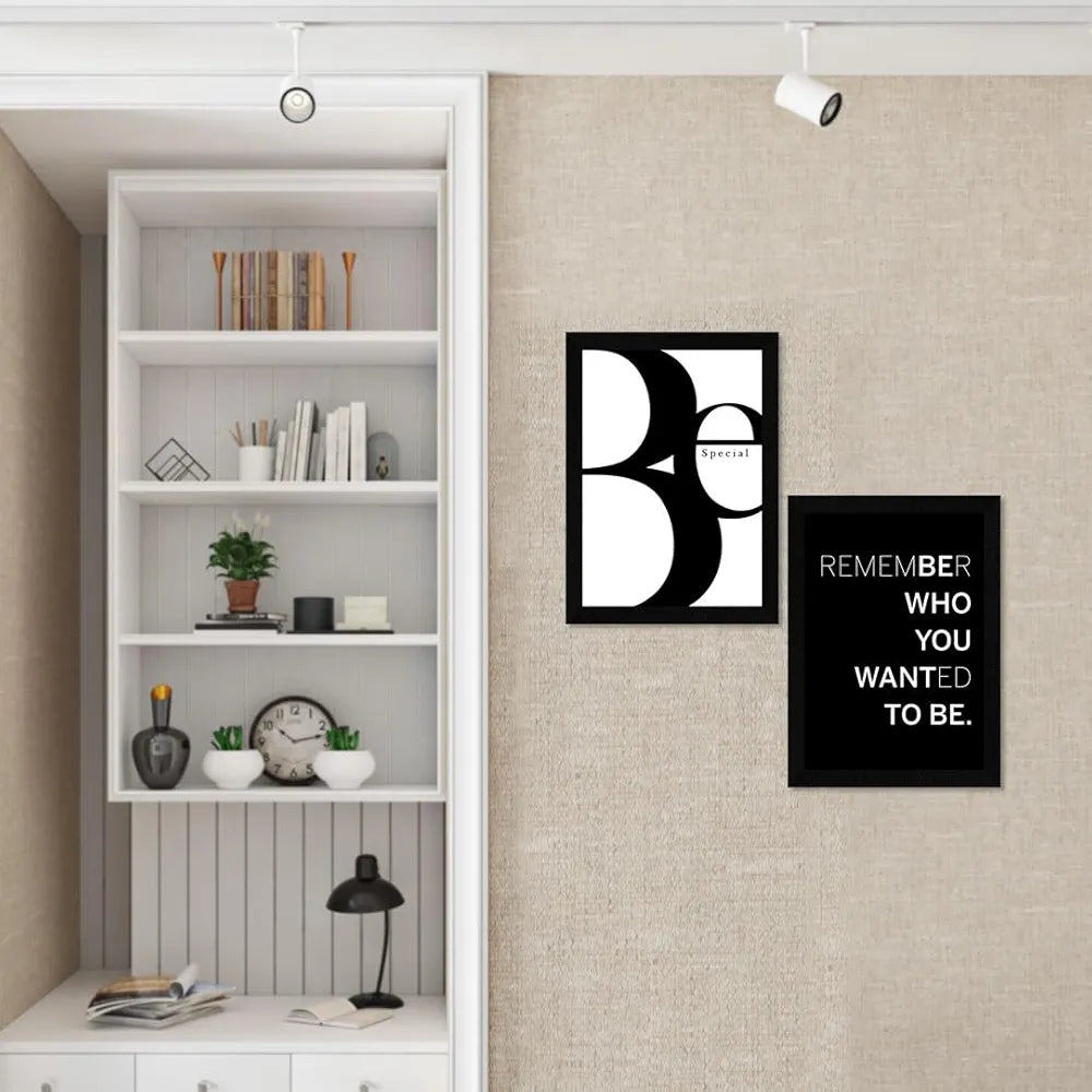 ArtX Paper Be Special Motivational Quotes Wall Frames A4 Set of 2