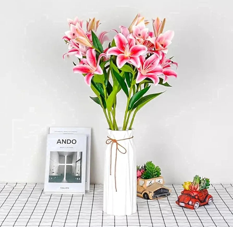 Lily Artificial Flowers Sticks Red