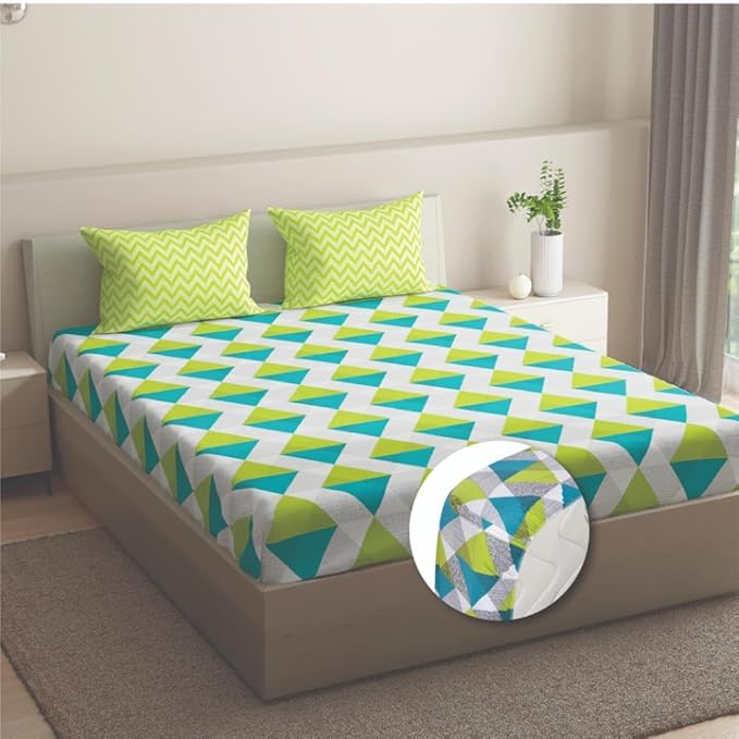 Wakefit Bedsheet for King Size Bedsheet King Size Bed Cotton 2 Pillow Covers Daniel Colour