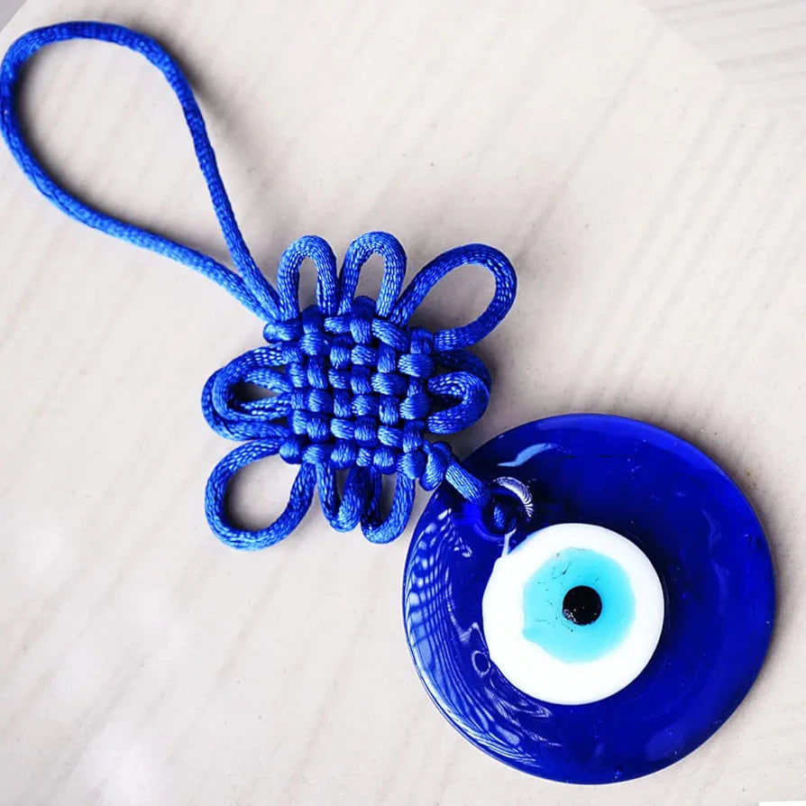 Shubhanjali Glass Evil Eye Hanging for Home 3 Inch