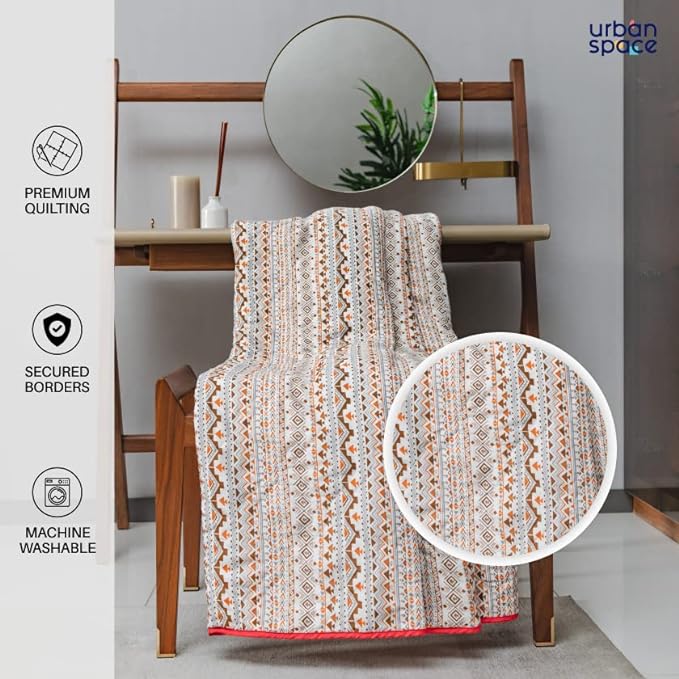 Urban Space Double Bed Comforter Soft Lightweight Reversible Printed AC Blanket Colour Mexico