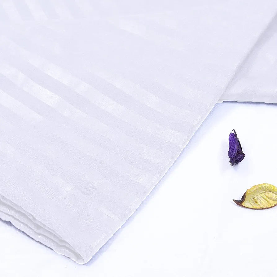 Cloth Fusion Glace Cotton Pillow Cover Set of 2 with Envelope Closure Soft Pillow White