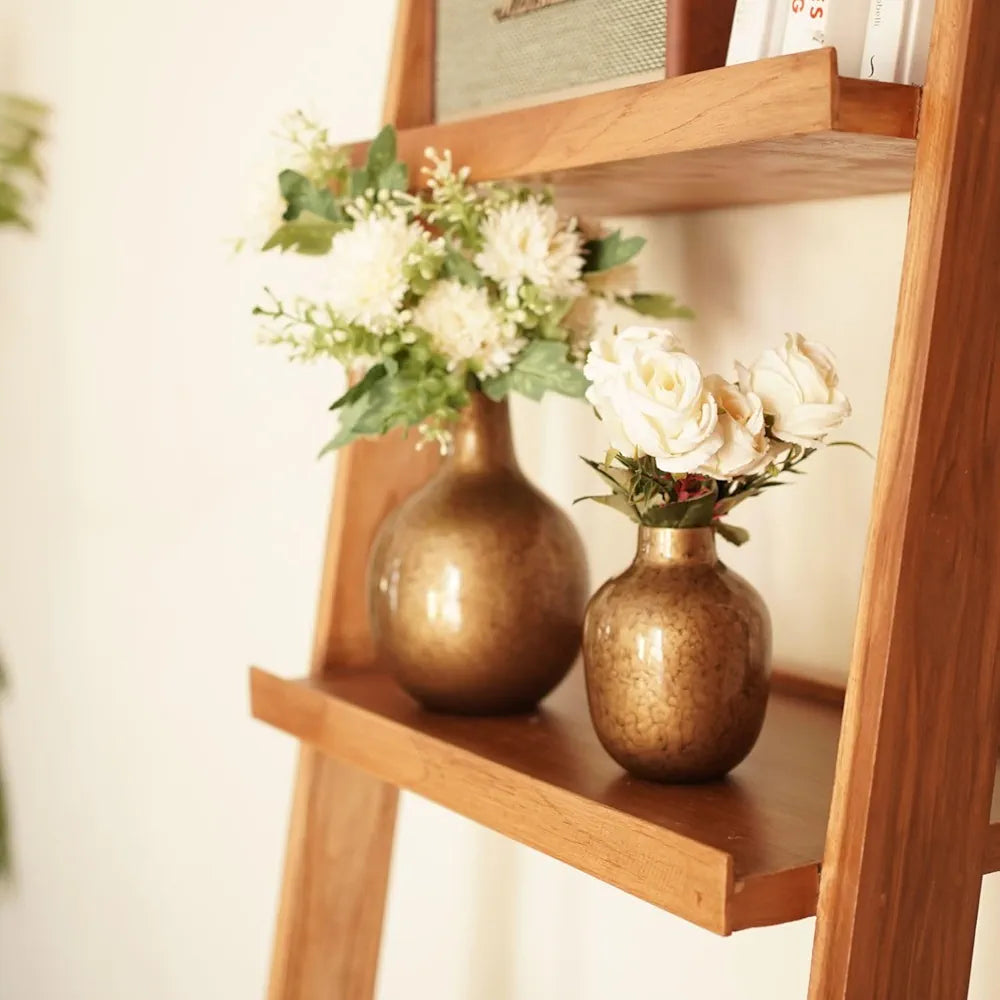 Behoma Antique Golden Metal Flower Vase for Home Decor Flowers not Included
