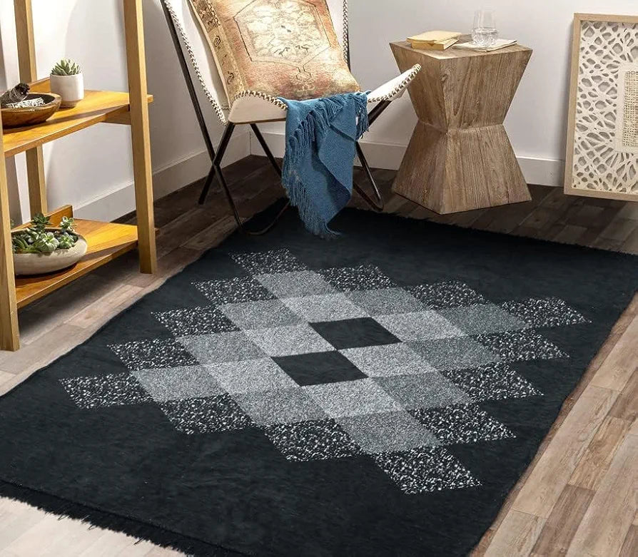 BSB Home Designer Superfine Chenille Carpet Velvet Carpet Area RugDurries with Fine Gold Yarn for Living Room