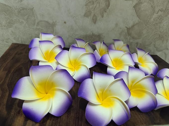Artificial Big Foam Hawaaii Fake Foam Water Floating Flowers Purple