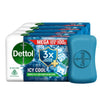Dettol Icy Cool Bathing Soap Bar With 3x intense cooling - Each 100 Gms Pack Of 4