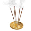 Pure Source India Brass Incense Sticks Holder Agarbatti Stand with Ash Catcher 4 Inch Gold