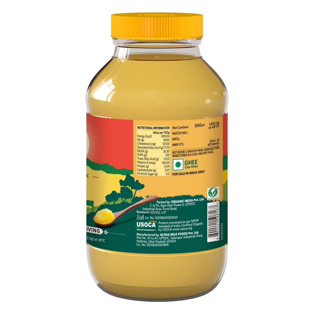 Organic India Organic Cow Ghee - 500 ml
