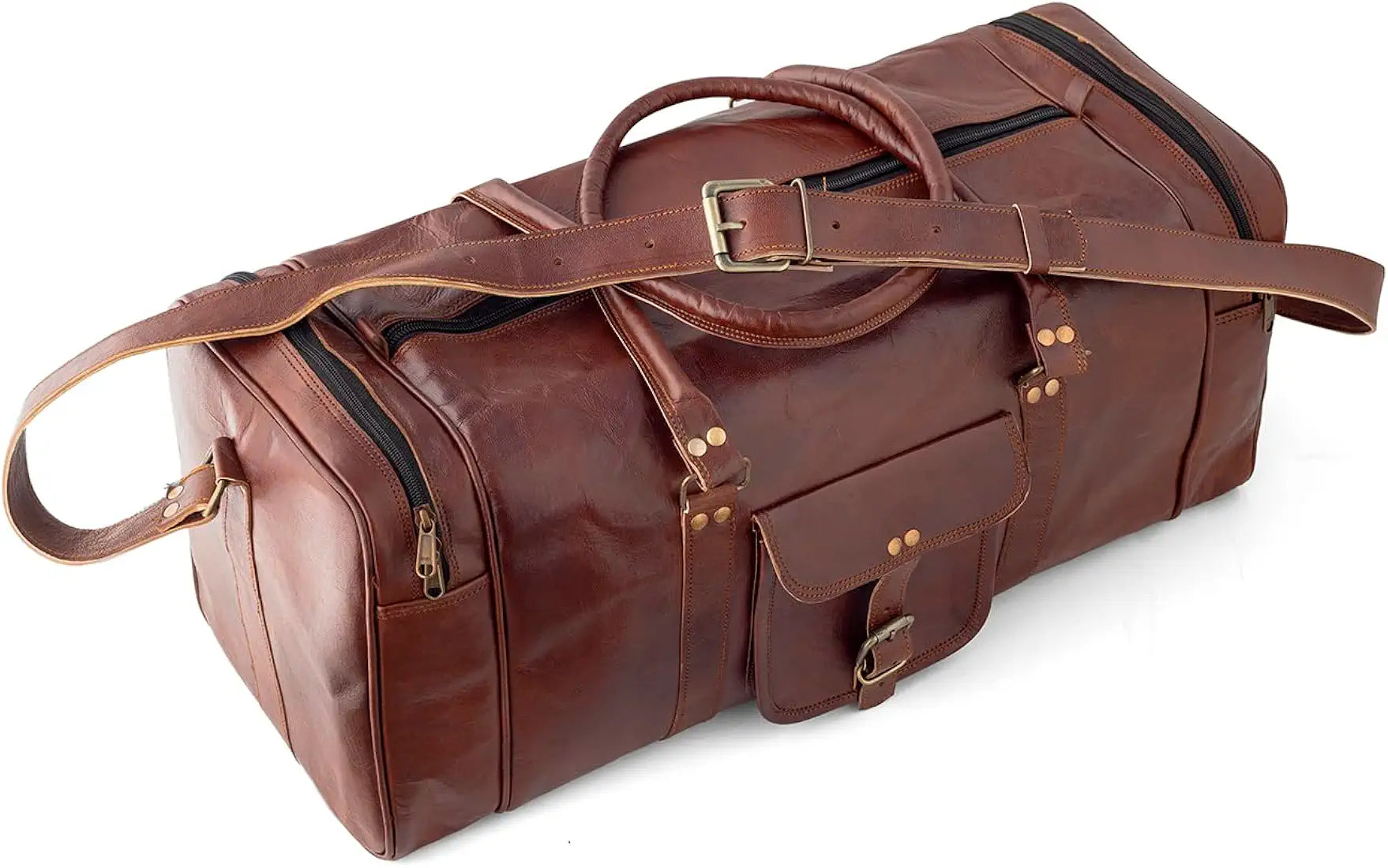 Goatter Genuine Leather Multi Pockets Travel 22