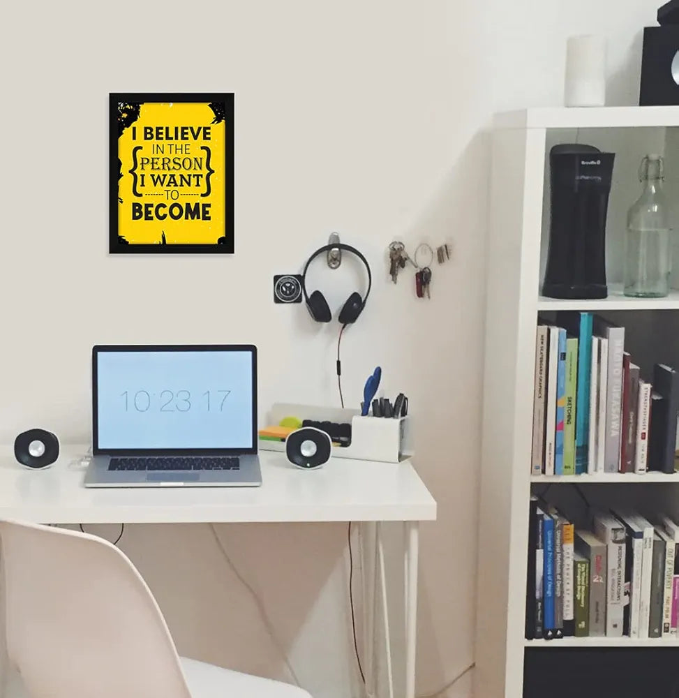 ArtX Paper Motivational Quotes Believe Wall Frame Art Painting