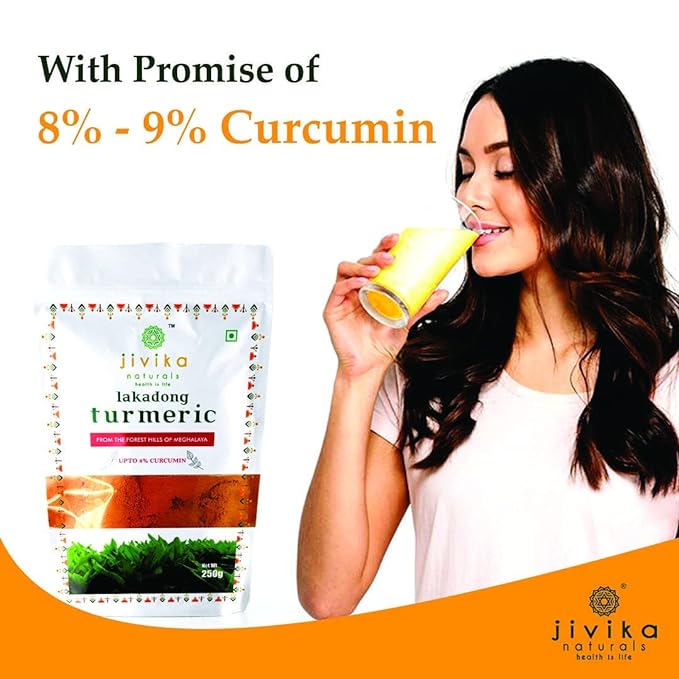 Jivika Naturals Nutrient Rich Lakadong Turmeric - 250 gms