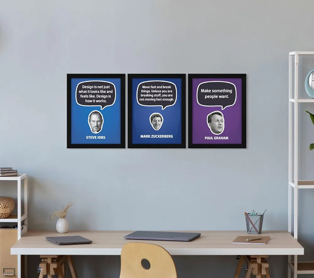 ArtX Paper Famous Motivational Quotes Wall Frames Set of 3