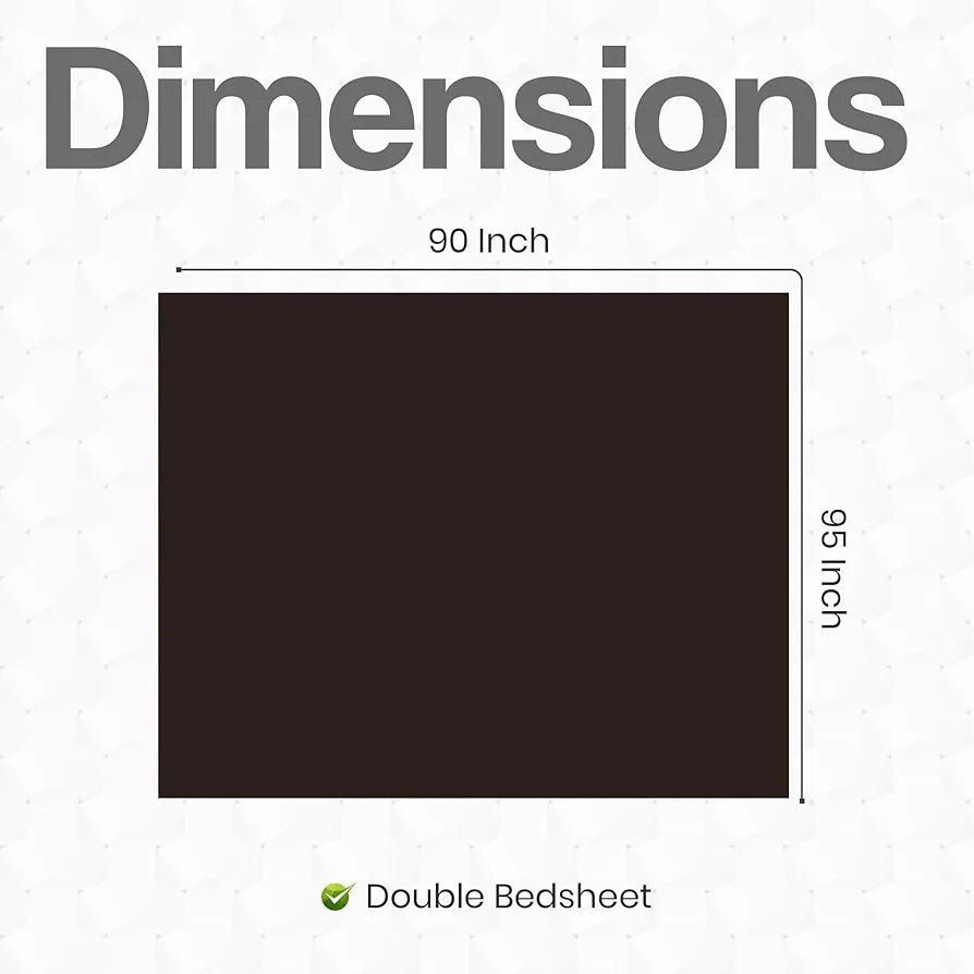 Fresh From Loom Plain Microfiber Rotary Printed Bed Sheet Set King Size with 2 Pillow Covers 240 TC Coffee