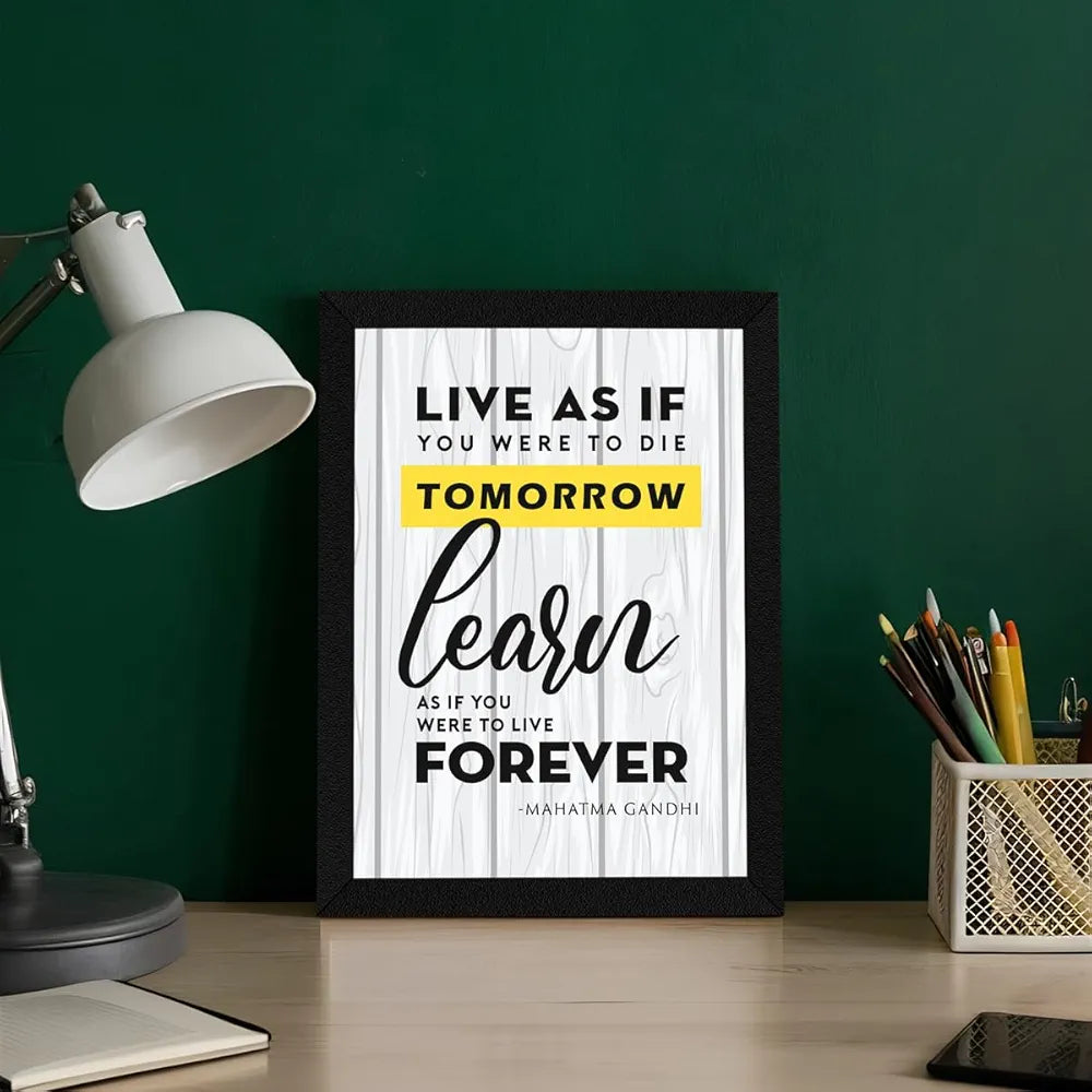 ArtX Paper Learn Motivational Framed Posters A4 Set of 4