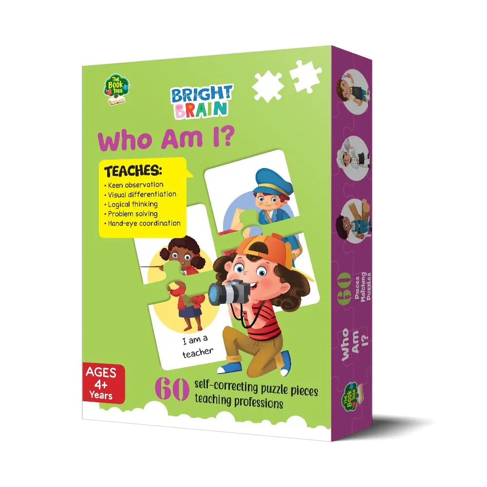 The Book Tree Bright Brain Profession Puzzle for Kids | 60 Self-Correcting Matching Sets | Learn Jobs & Occupations | Educational & Gifting Toy for Ages 3+