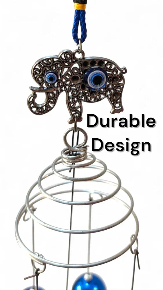 Paradigm Pictures Evil Eye Wind Chime for Home and Balcony Bells With Elephant
