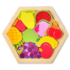 Wooden Stacking and Sorting Puzzle Fruits Theme