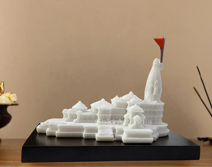 Gold Art India Ram Mandir Ayodhya Clear White - Minature