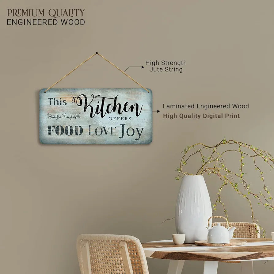 kotart MDF Wall Hanging Home Decor Items for Kitchen Cafe Restaurant Bar 1