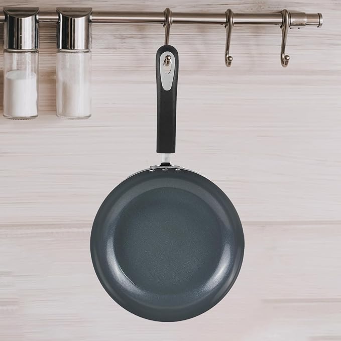 Vinod Zest Ceramica Frypan - 24 cm | Natural Stick Free Deep Pan | Stylish Handle | Toxin Free | Induction and Gas Base
