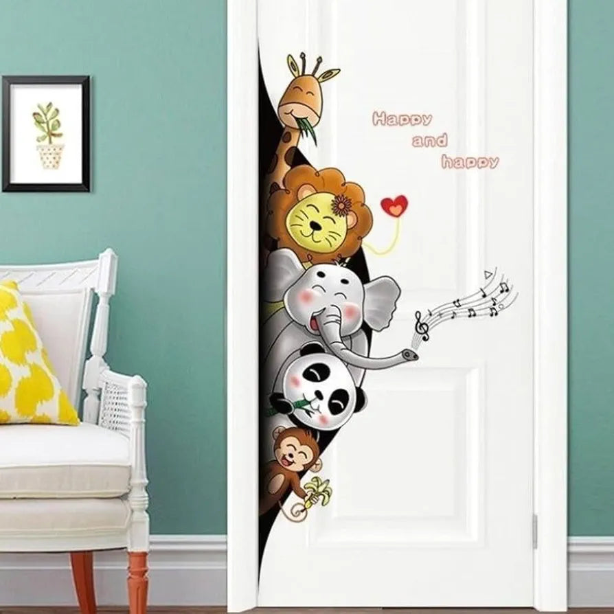 Jaamso Royals Animal Black Holewall Stickers for Kid Wall Stickers for Kids Room Animal Black Hole Aisle Porch Wallsticker