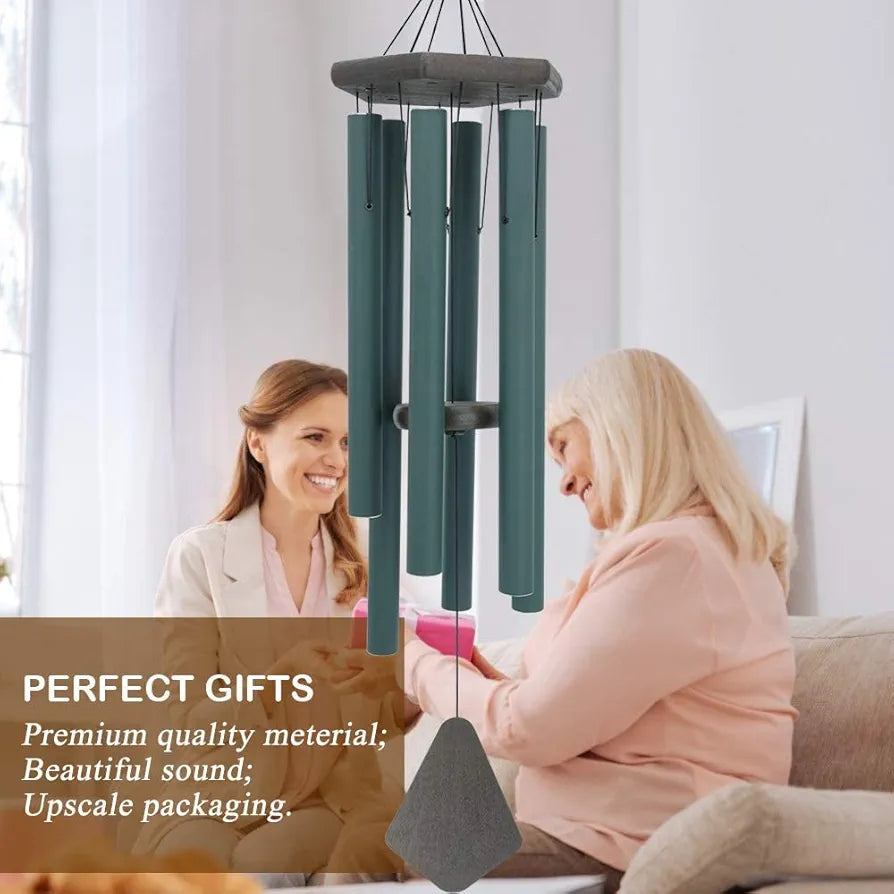 Paradigm Pictures 30.5 inch Big Wind Chimes Big Army Green Pipe Wood