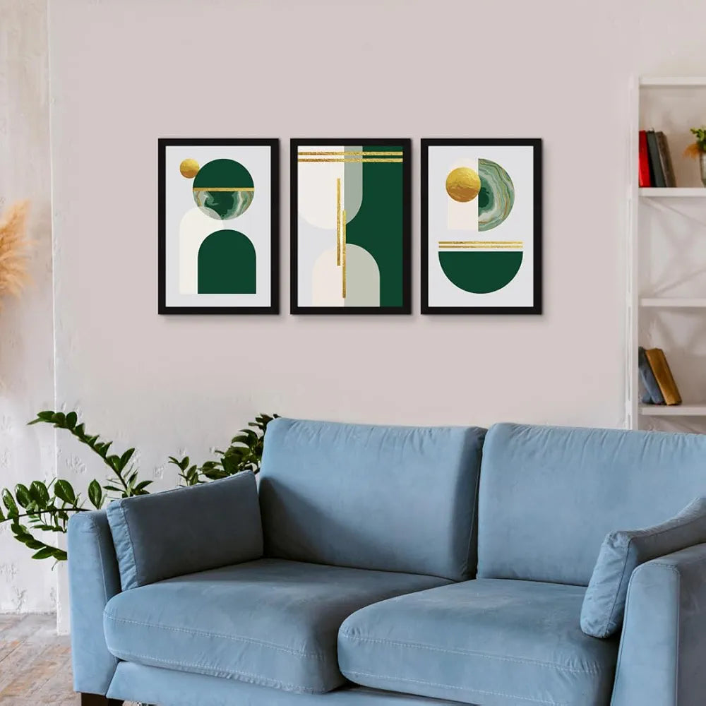 ArtX Paper Boho Aesthetic Wall Painting Multicolor Set Of 3