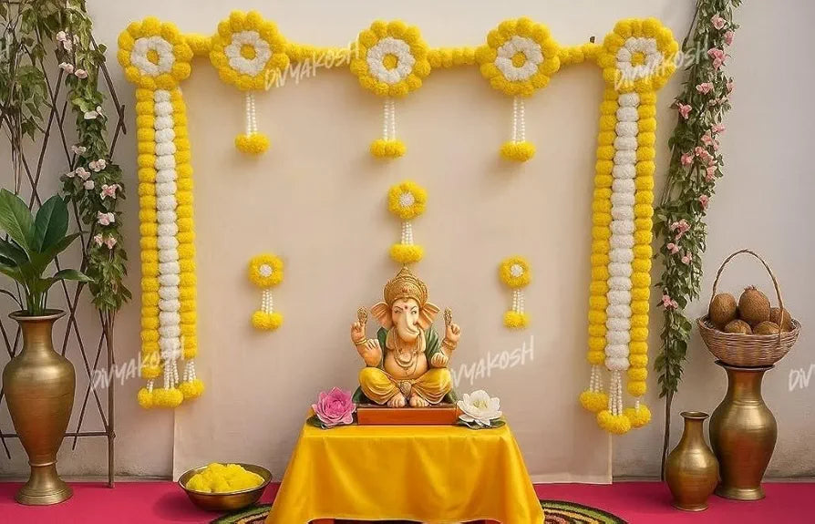 Decorative Marigold Backdrop 150cm Backdrop-Marigold