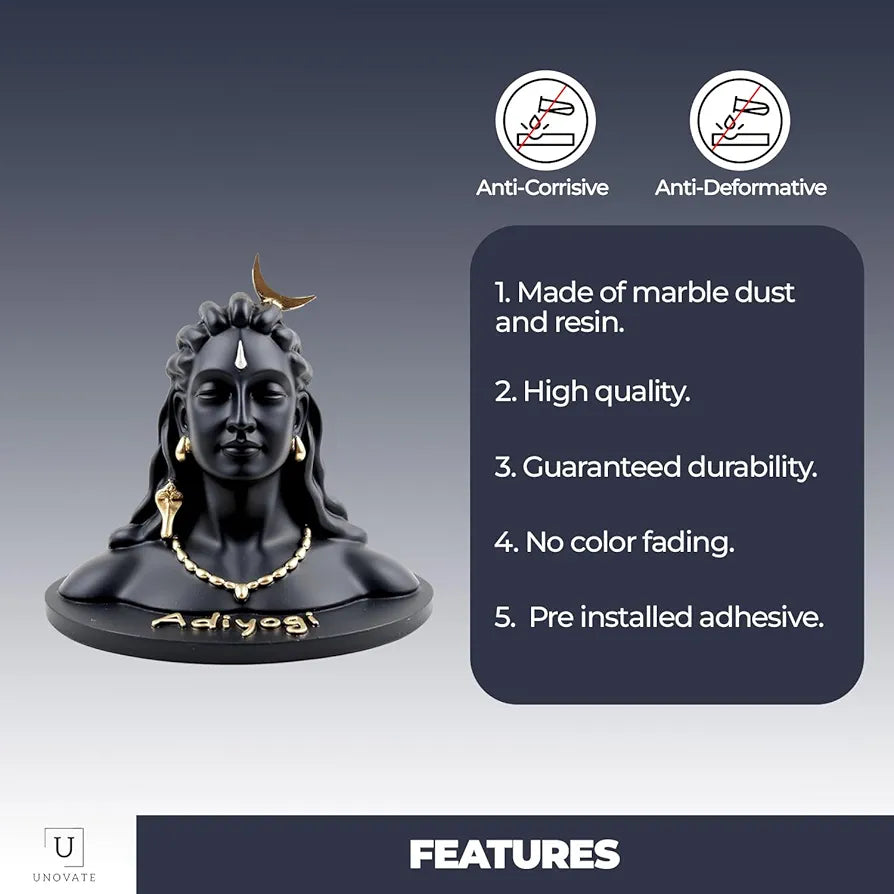 Unovate Adiyogi Statue for Car Dashboard