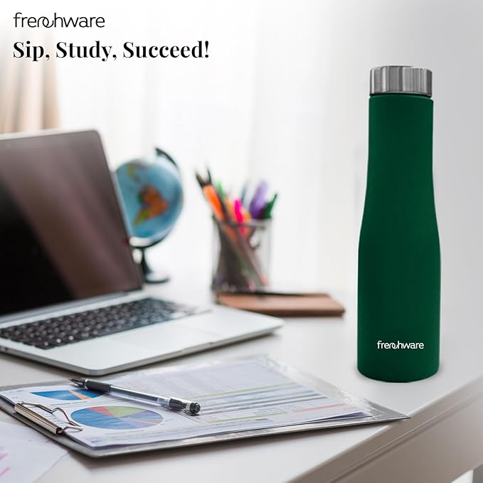 Frenchware Water Bottle 1 Litre, Stainless Steel, Premium SS 304, Teal | Easy-to-Clean