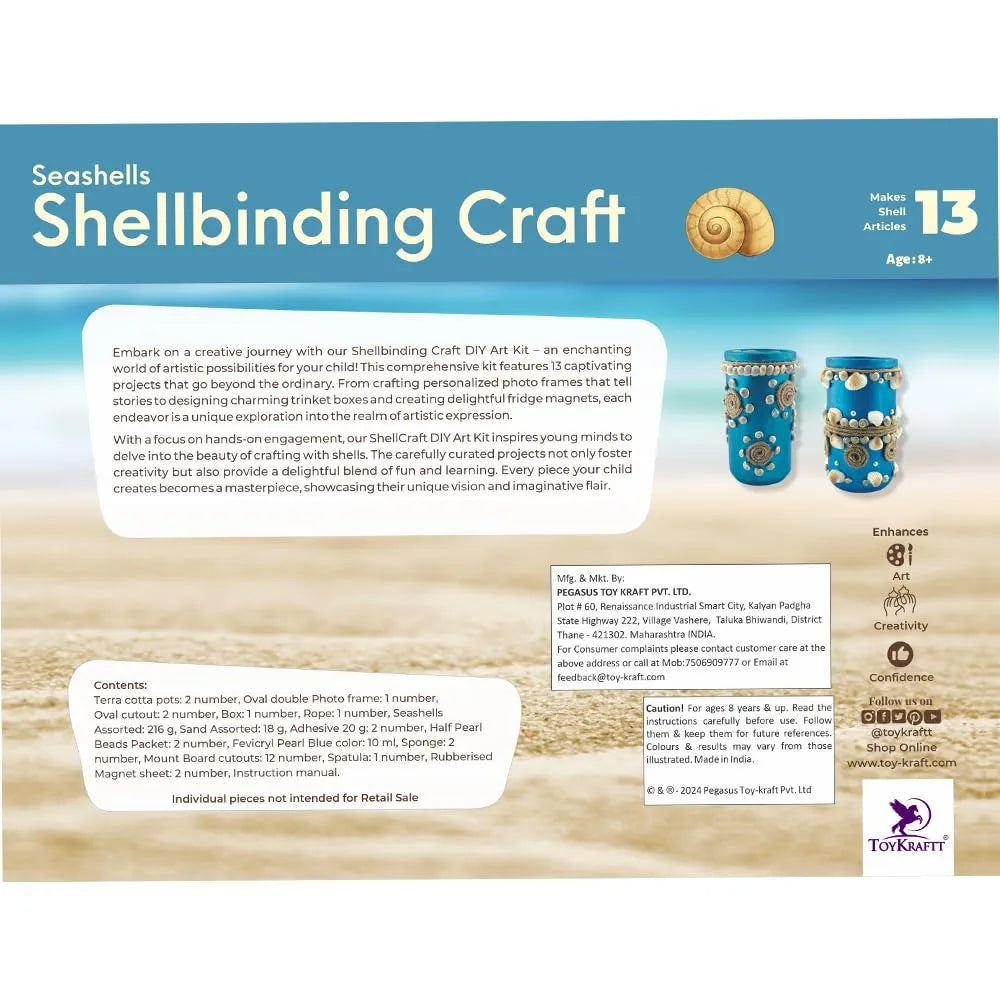 Toy Kraft Shellbinding Craft, Multi Color