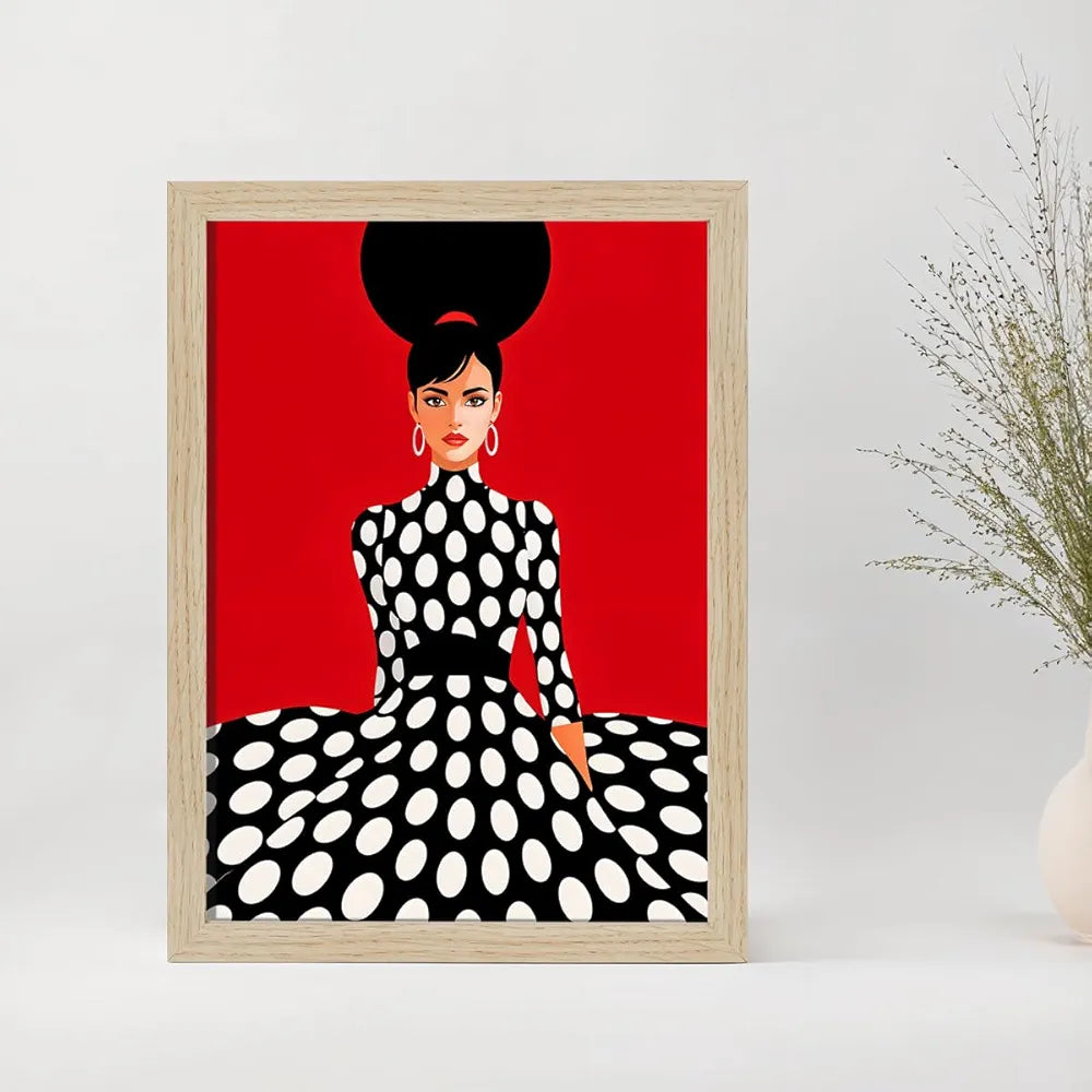 ArtX Paper Women Fashion Art Paintings with Frames Fashion-SO4-01 Set of 4