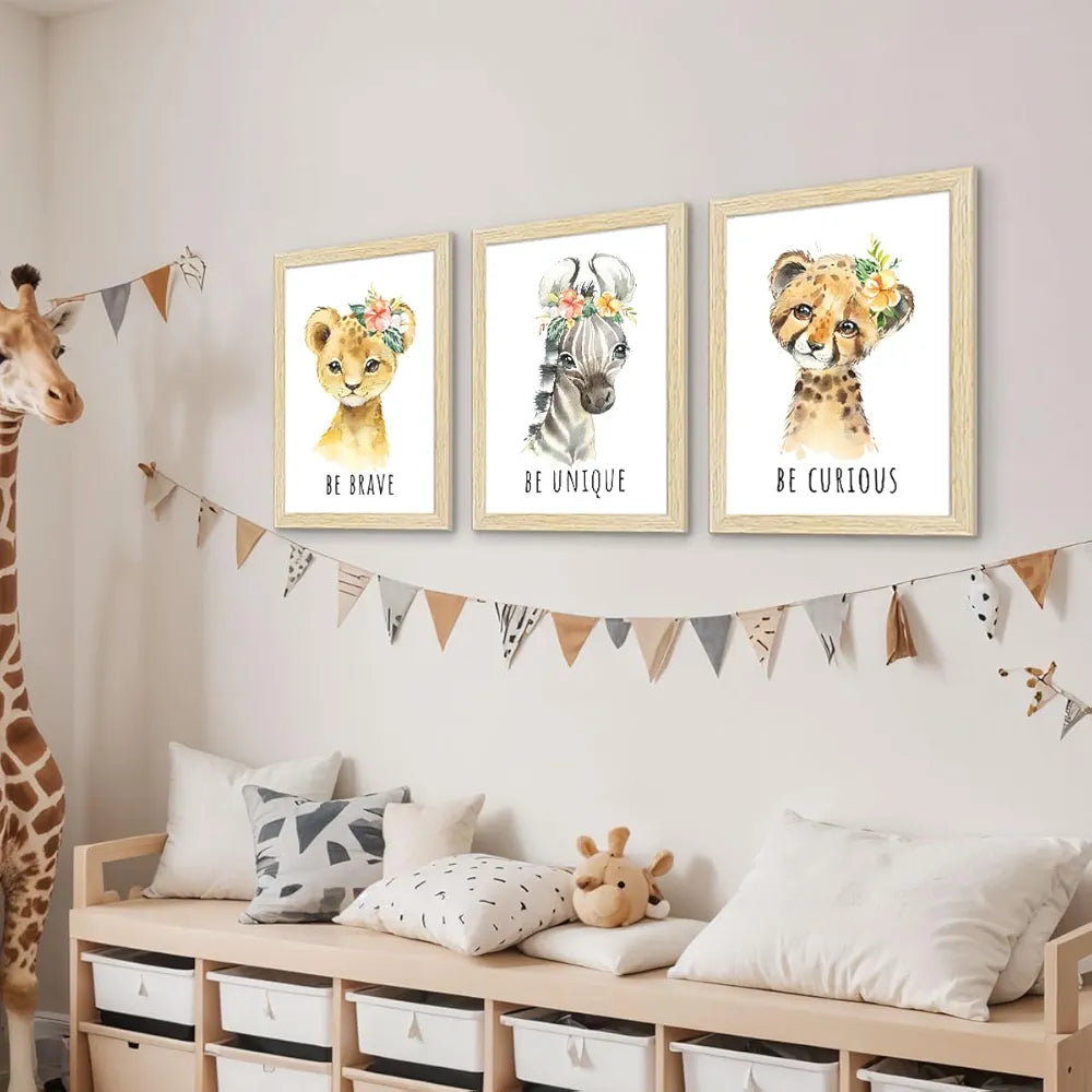ArtX Wall Paintings For Kids Room Animals Kids Room Wall Frame Set Of 6