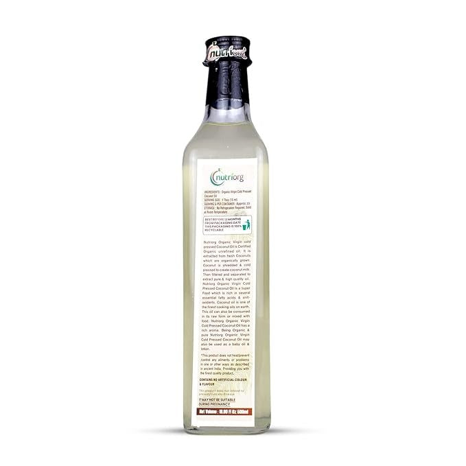 Nutriorg Cold Pressed Virgin Coconut Oil - 500 ml