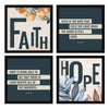 ArtX Paper Motivational Quotes Hope Faith Wall Frame Art Painting Set of 4