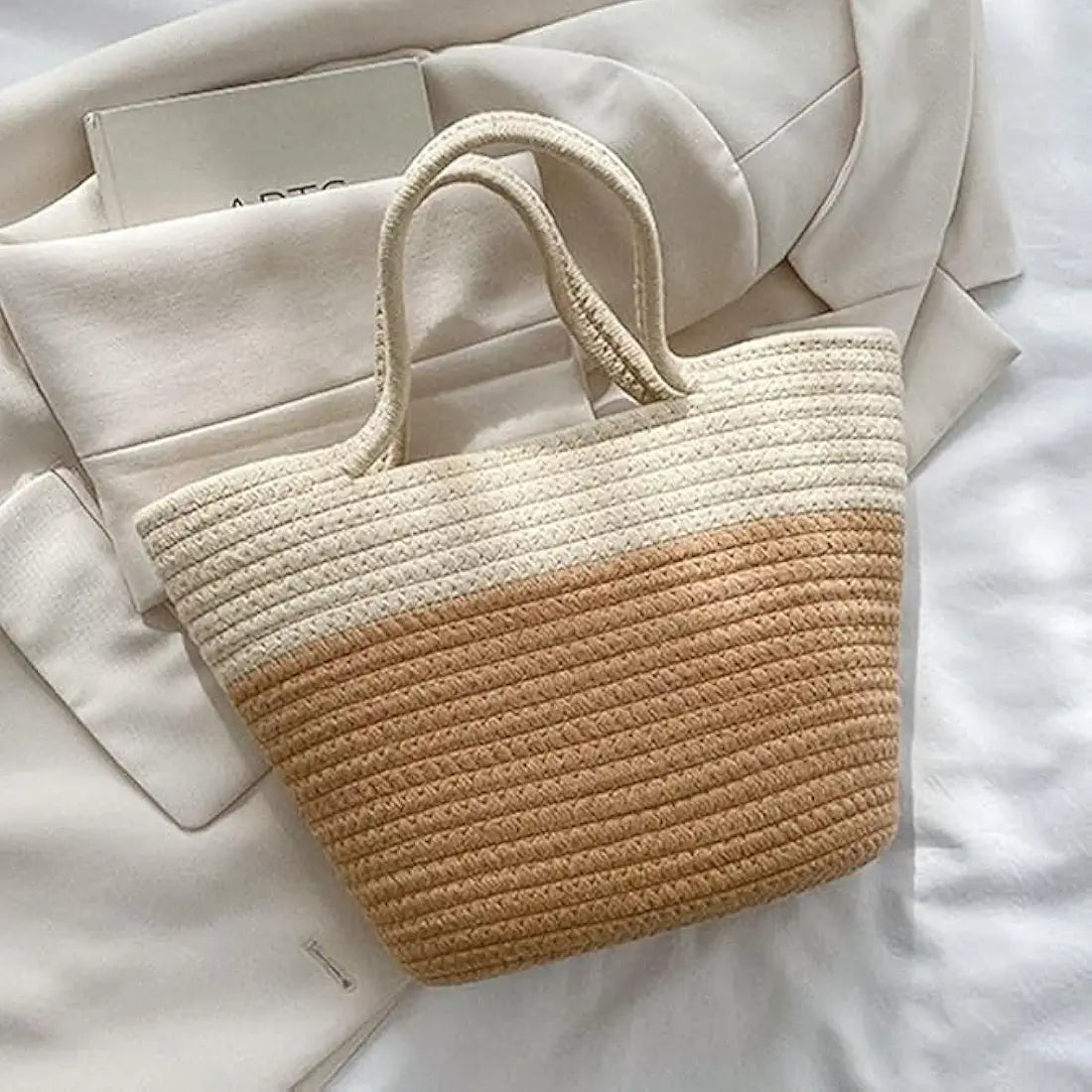 Attractive Hand Bag large Tote Bag Bamboo Tote for Women Jute Bag Handmade Bag