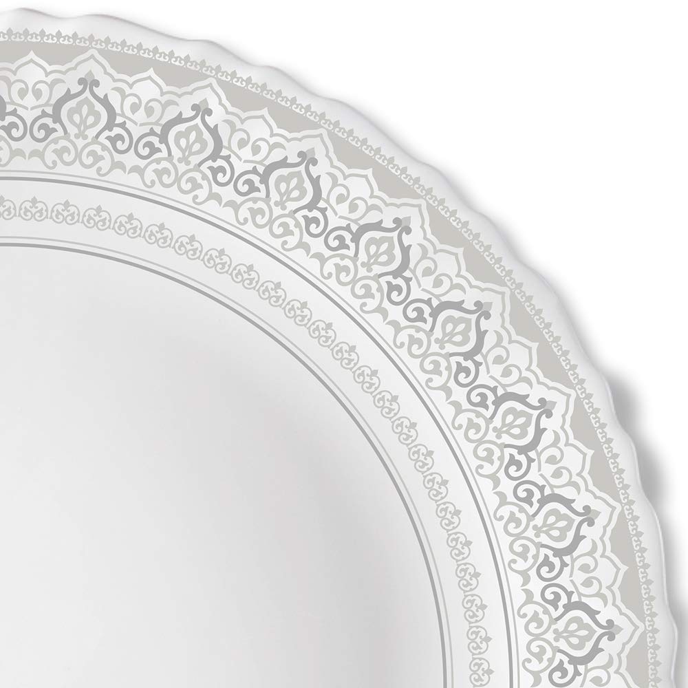 Larah by Borosil Opalware Classic Full Plate | White | 11 Inch | Set of 6