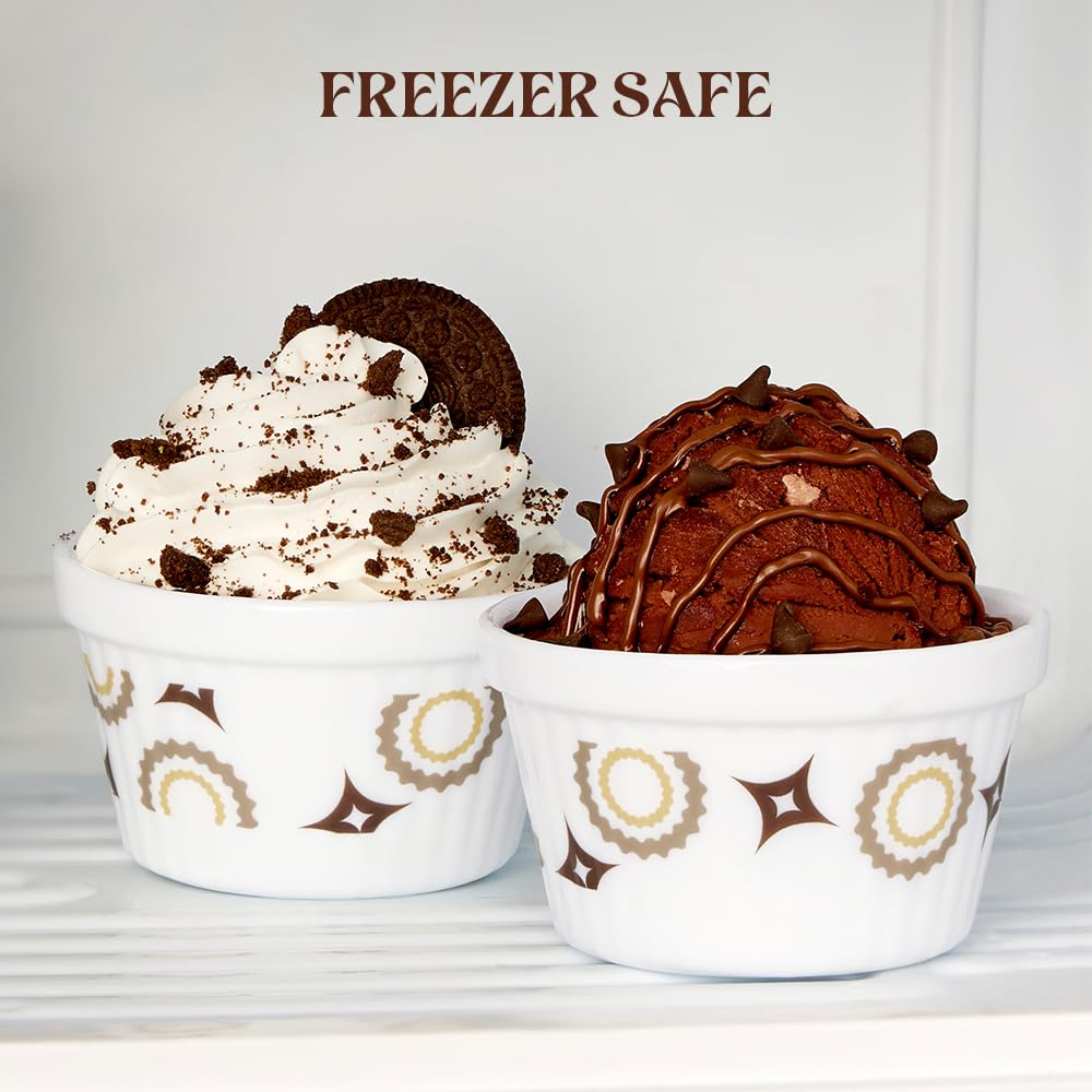 Larah by Borosil Cassata Ice Cream Bowl/dessert Set | Set of 6 | Glass | 220 Ml