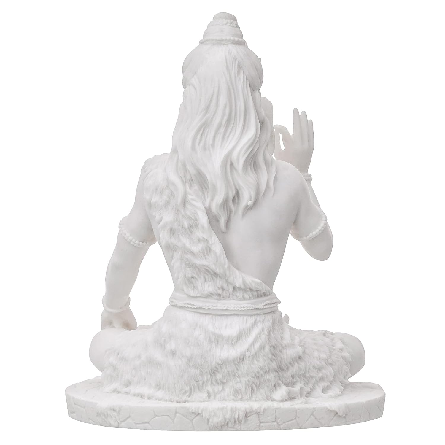 Ecraftindia White Polyresin Blessing Lord Shiva Statue
