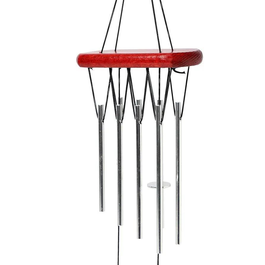 sculpmart Wood Wind Chimes Red 8-Pipe