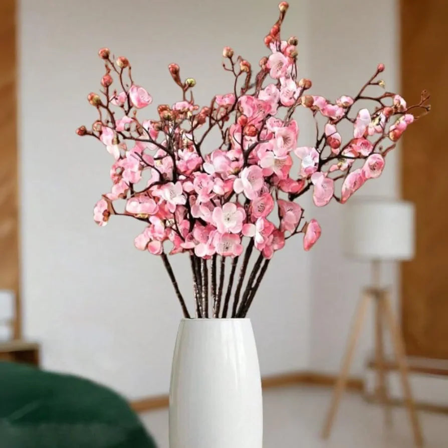 3 Sticks Artificial Blossom Flower Bouquet Sticks Pink
