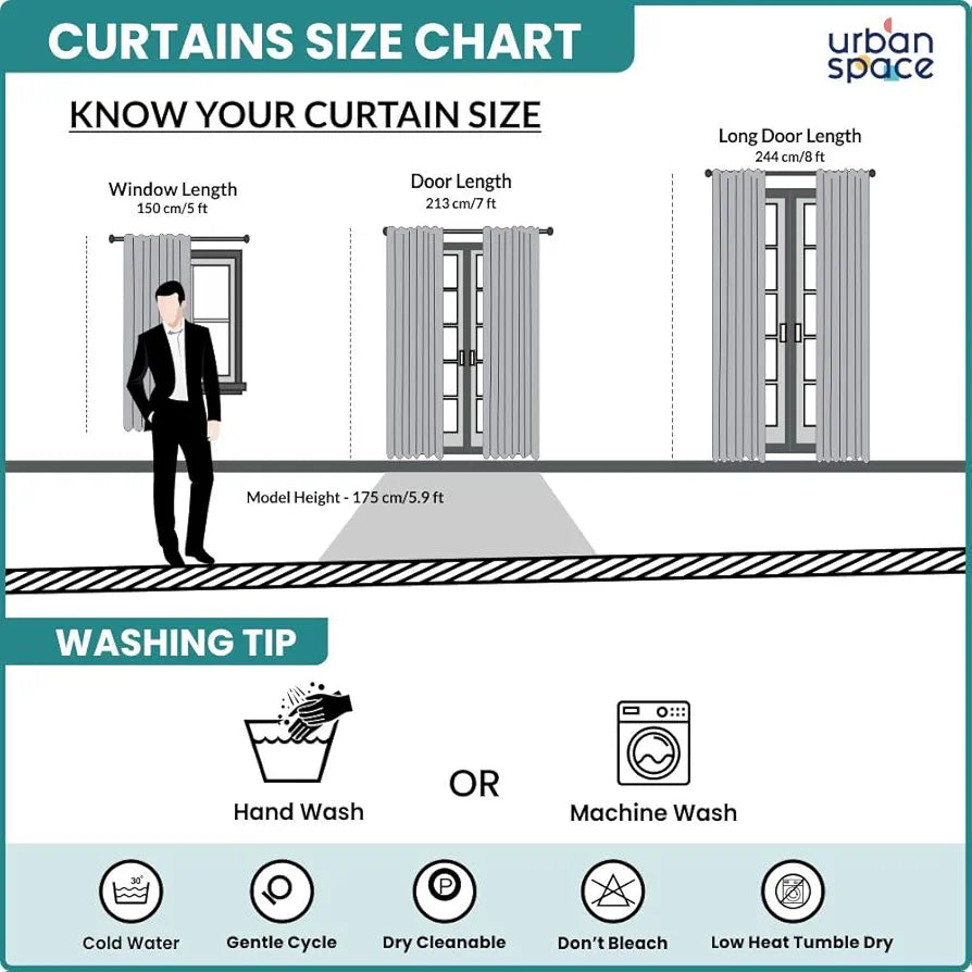 Urban Space Linen Textured Sheer Curtains for Door 7 feet, Curtains for Living Room with Eyelets, Set of 2 Sheer Decorative Curtains Aqua Blue